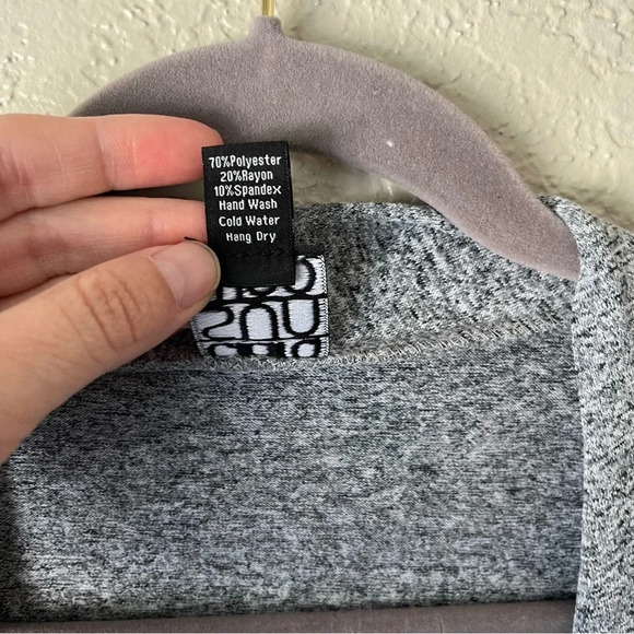 Clara Sun Woo Cardigan Women's Small Longline Heather Gray Open Front Cozy - Picture 8 of 9